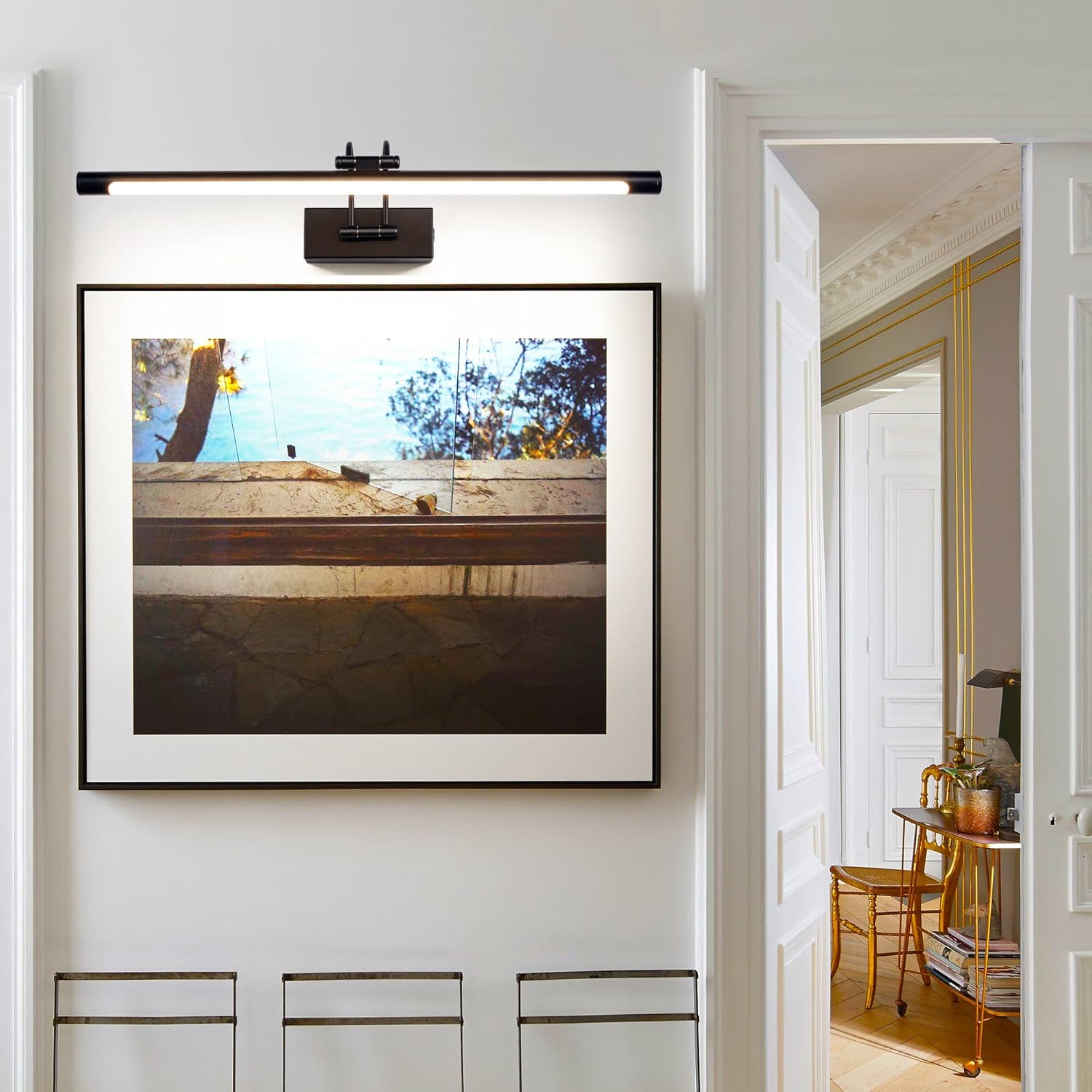 Aplica LED Baie 24W 60cm Neagra Reglabila C1309BK