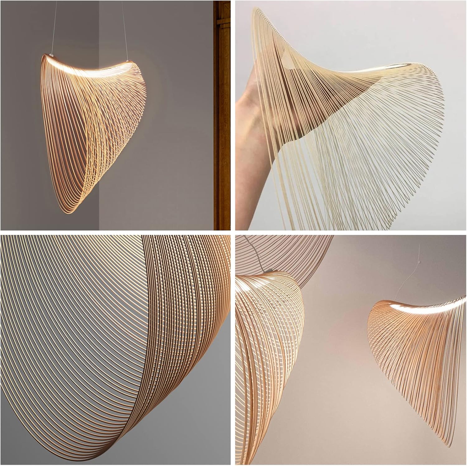 Lustra LED Suspendata VERNAZZA WooD Style Lighting Fixtures