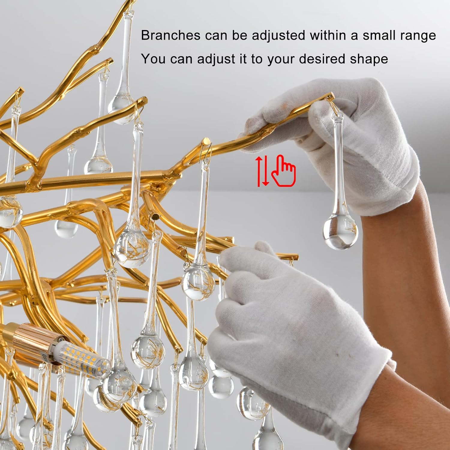 Candelabru Cristal LUXURY Golden Tears 160x50cm AURIE / 160CM / LUXURY Chandeliers Crystal