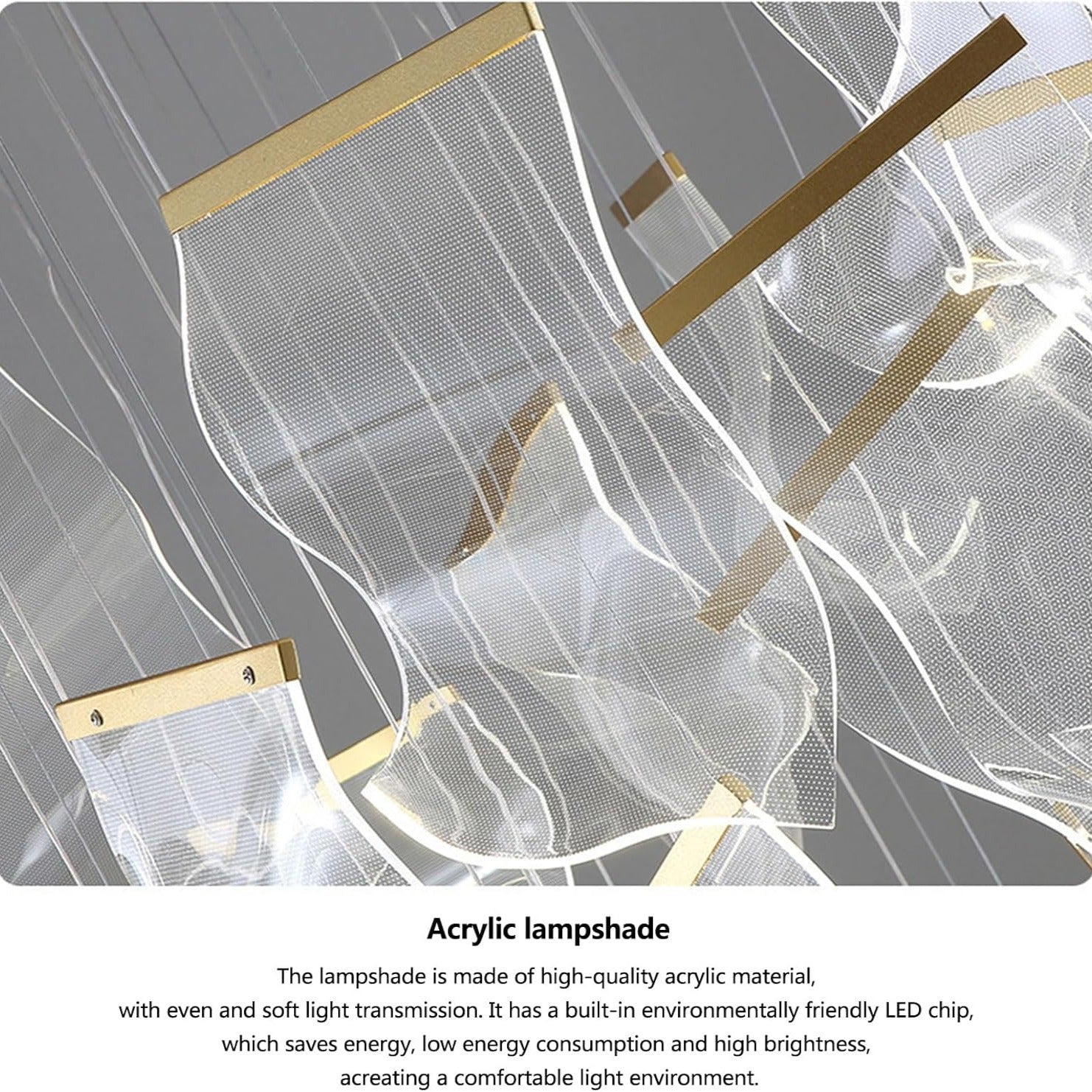 Lustra LED Luxury PAPER QUILL GOLD 8Elemente Echivalent 150W Telecomanda