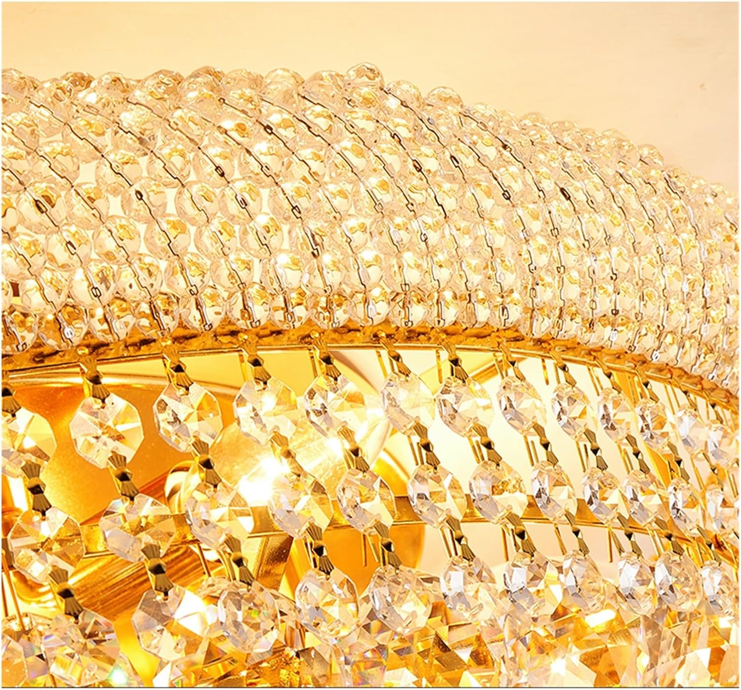 Lustra LED Aplicata Crystal Dome Telecomanda si RGB Chandeliers