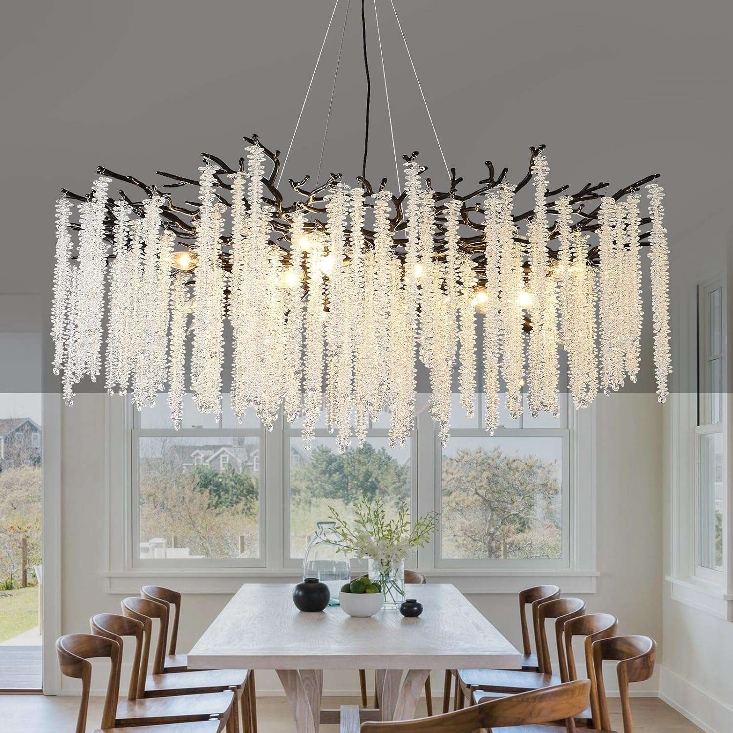 Candelabru Cristal Luxury Black Willow 100Cm Chandeliers Crystal