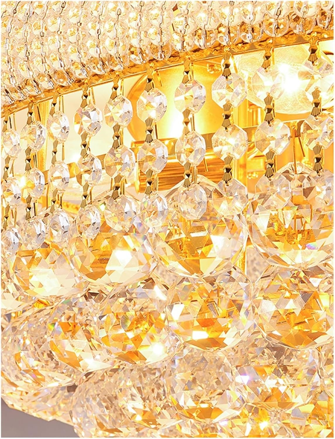 Lustra LED Aplicata Crystal Dome Telecomanda si RGB Chandeliers