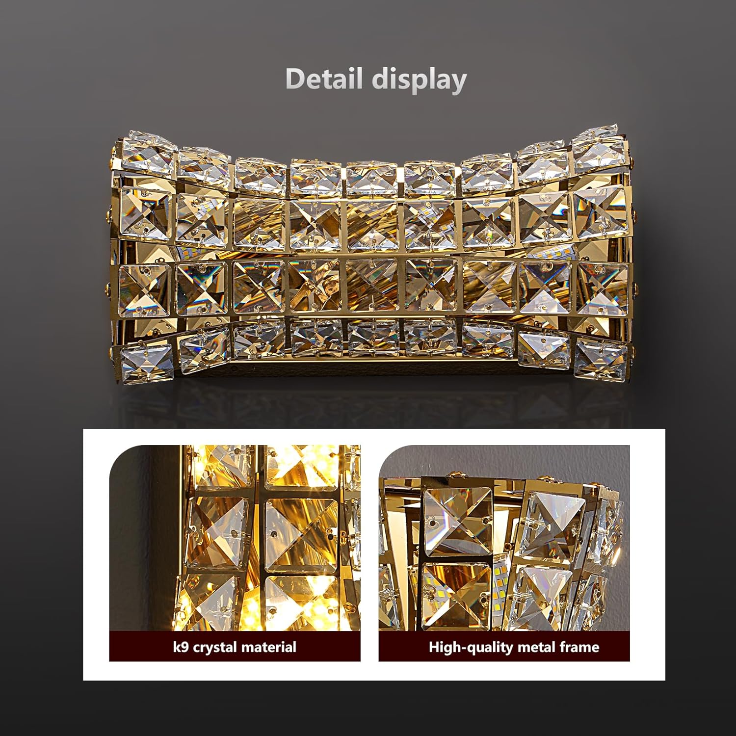 Aplica Cristal Golden Corset Deluxe 35cm AURIE / CRISTAL / APLICA PERETE Wall Light Fixtures