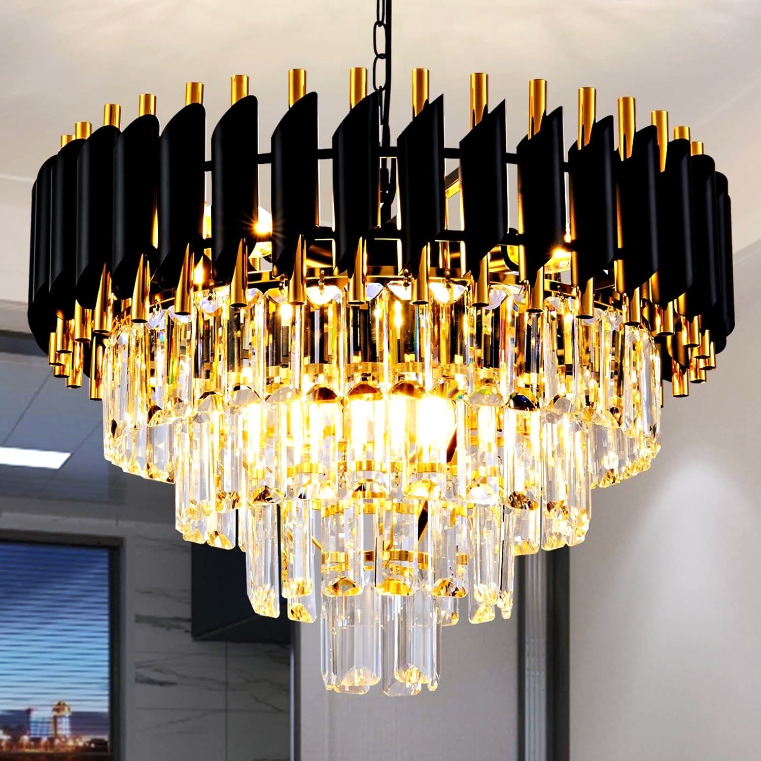 Candelabru Cristal BLACK PANTHER 400mm