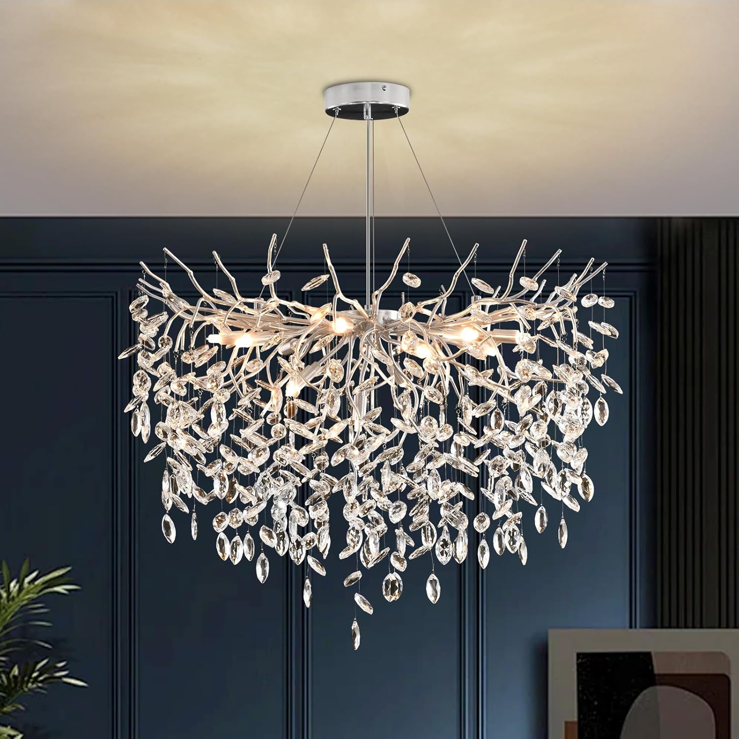 Candelabru Cristal LUXURY Silver Klara Chandeliers Crystal