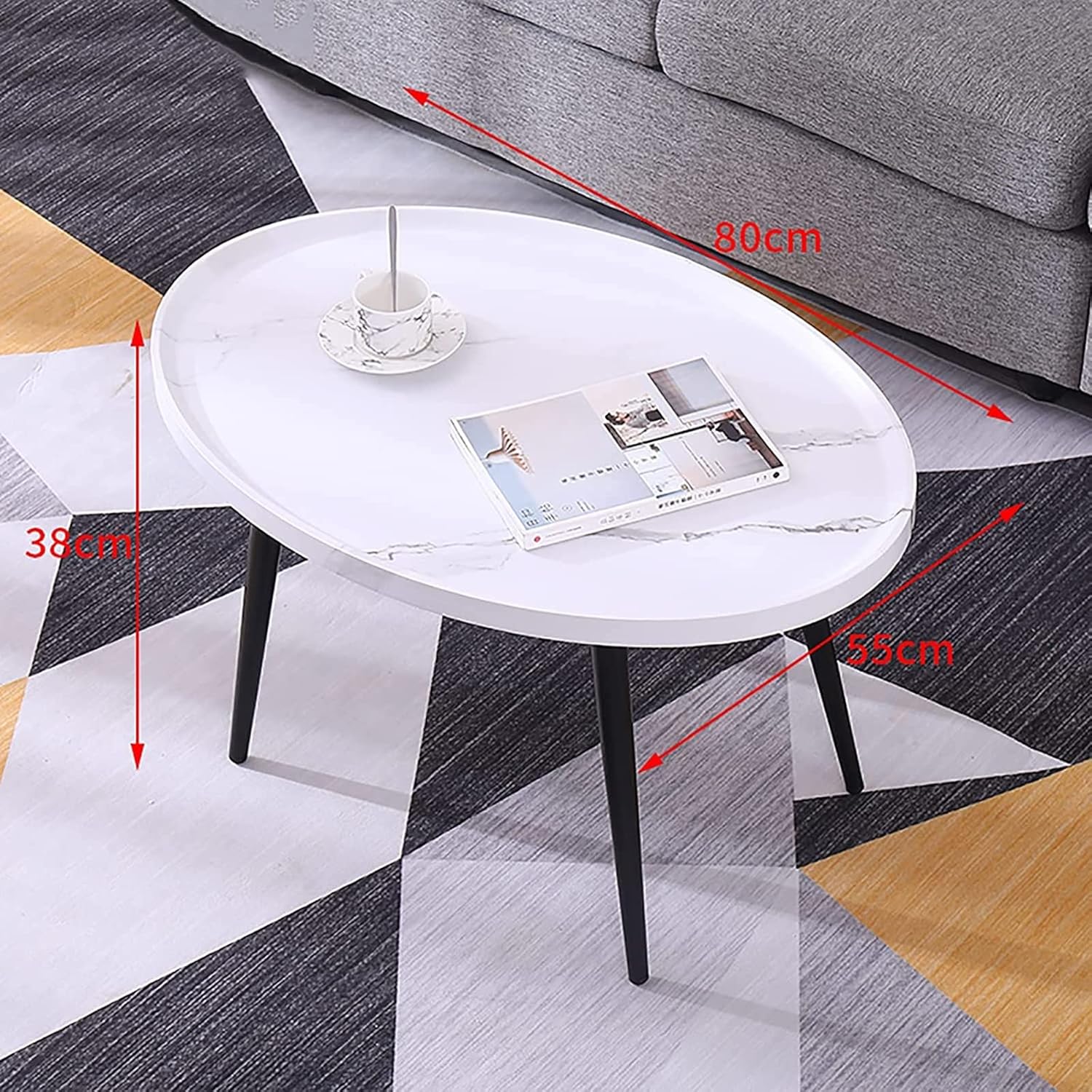 Masa Decorativa Ovala Serena Bloom MASA DECORATIVA / ALBA / 80CM decorative table