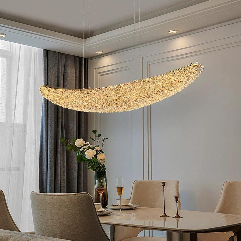 Lustra LED Suspendata Gondola Gold Cristal CRISTAL / AURIE Ceiling Light Fixtures