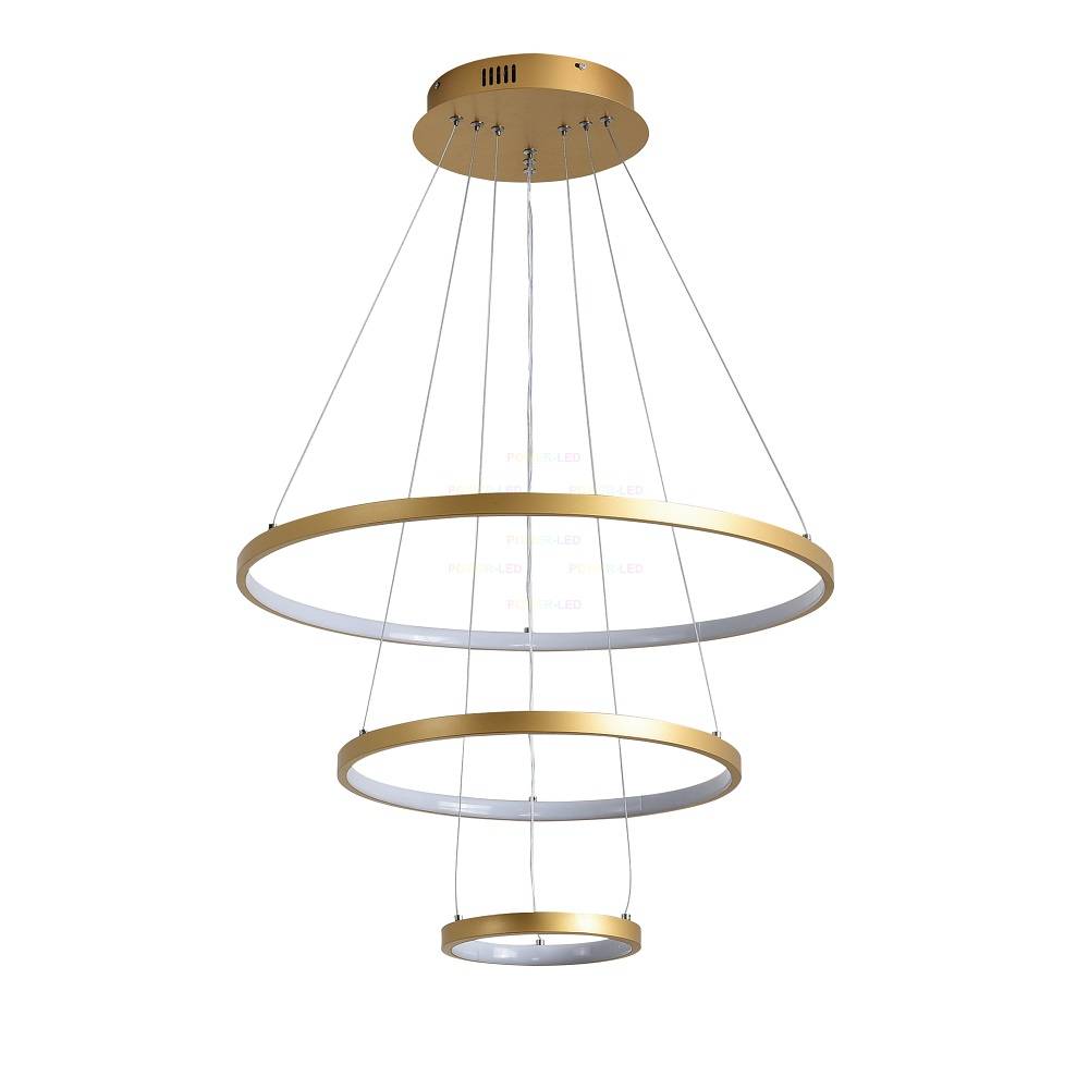 Lustra Led 154W Wonder Gold 3 Segmente Telecomanda Lighting Fixtures