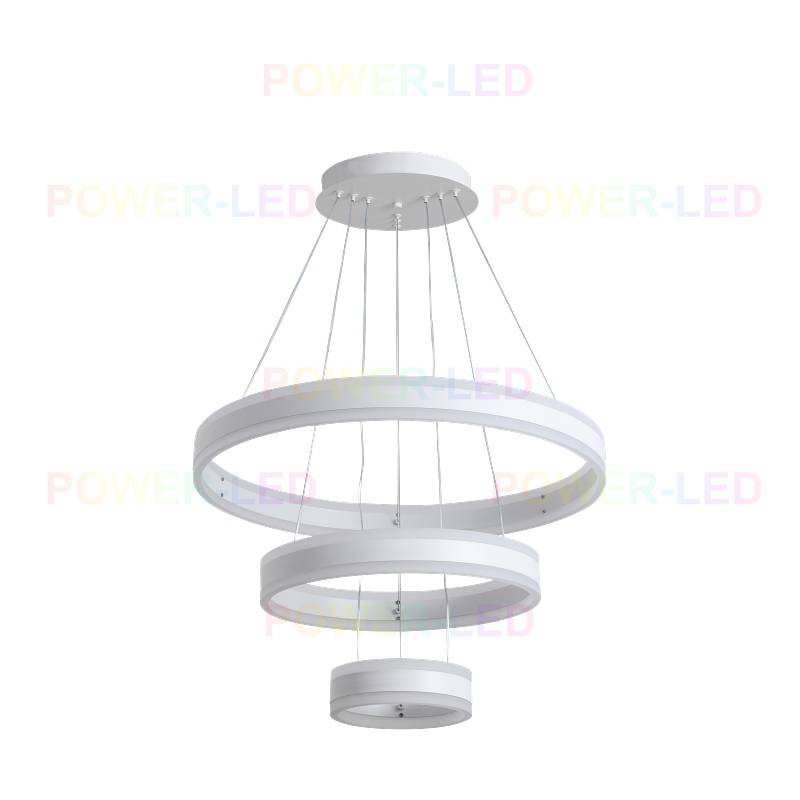 Lustra Led 308W King Alb 3 Segmente Telecomanda Chandeliers