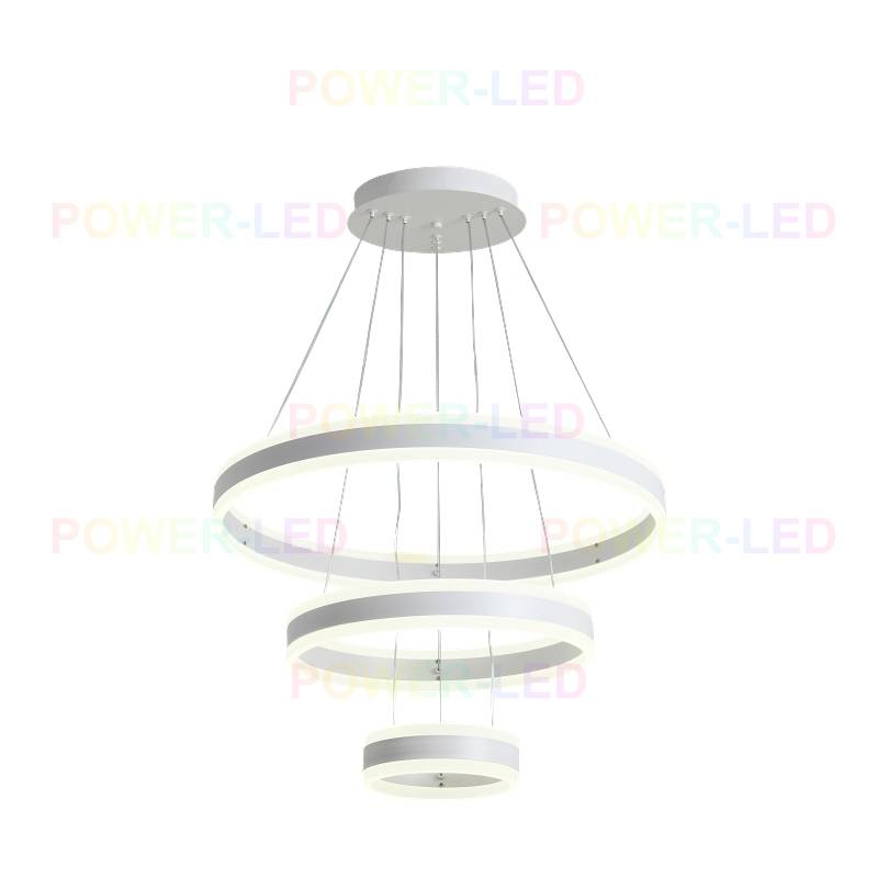 Lustra Led 308W King Alb 3 Segmente Telecomanda Chandeliers