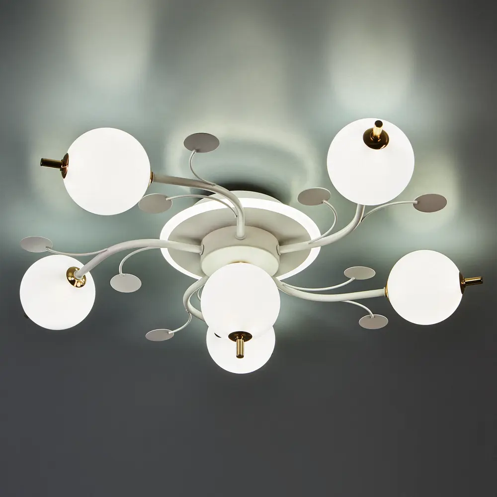 Lustra LED PROP 5+1 WHITE Echivalent 500W