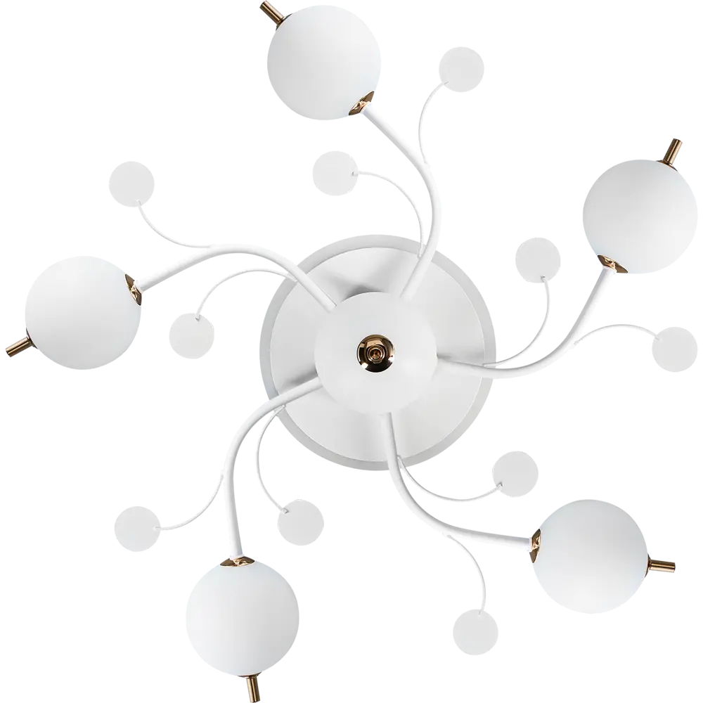 Lustra LED PROP 5+1 WHITE Echivalent 500W