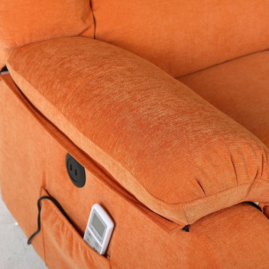 Fotoliu cu Masaj și Încălzire Recliner Electric Portocaliu FOTOLIU CU MASAJ/RECLINER/INCALZIRE / Portocaliu Chairs