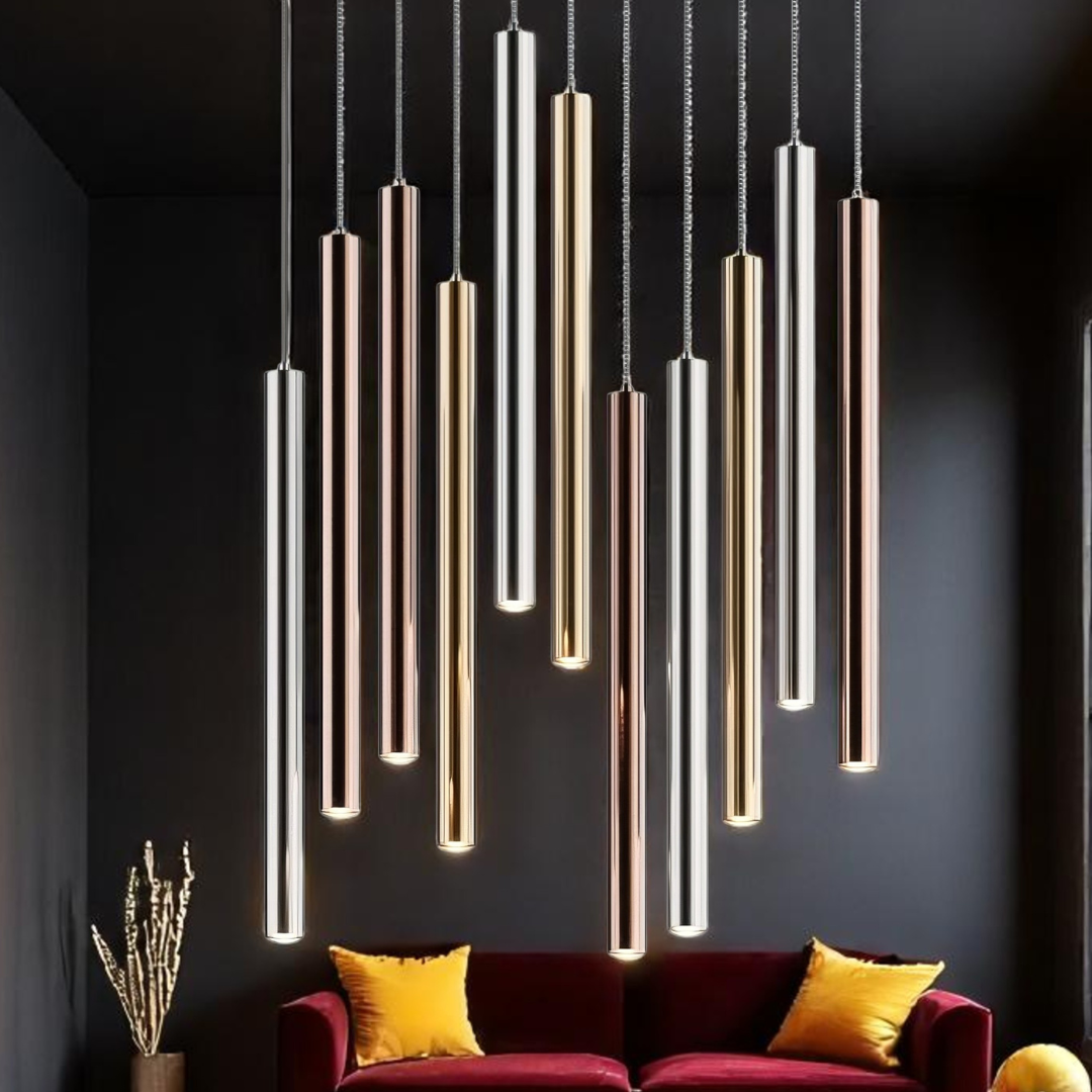 Lustra LED Chrome/Gold/Copper 11x5W 3000K CHROME / SUSPENDATE Lighting Fixtures