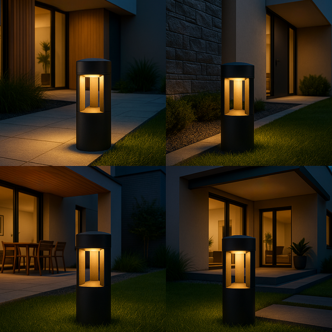 Stalp de Gradina LED DALLAS NEAGRA / STALP ORNAMENTAL / ALB CALD EXTERIOR LAMP