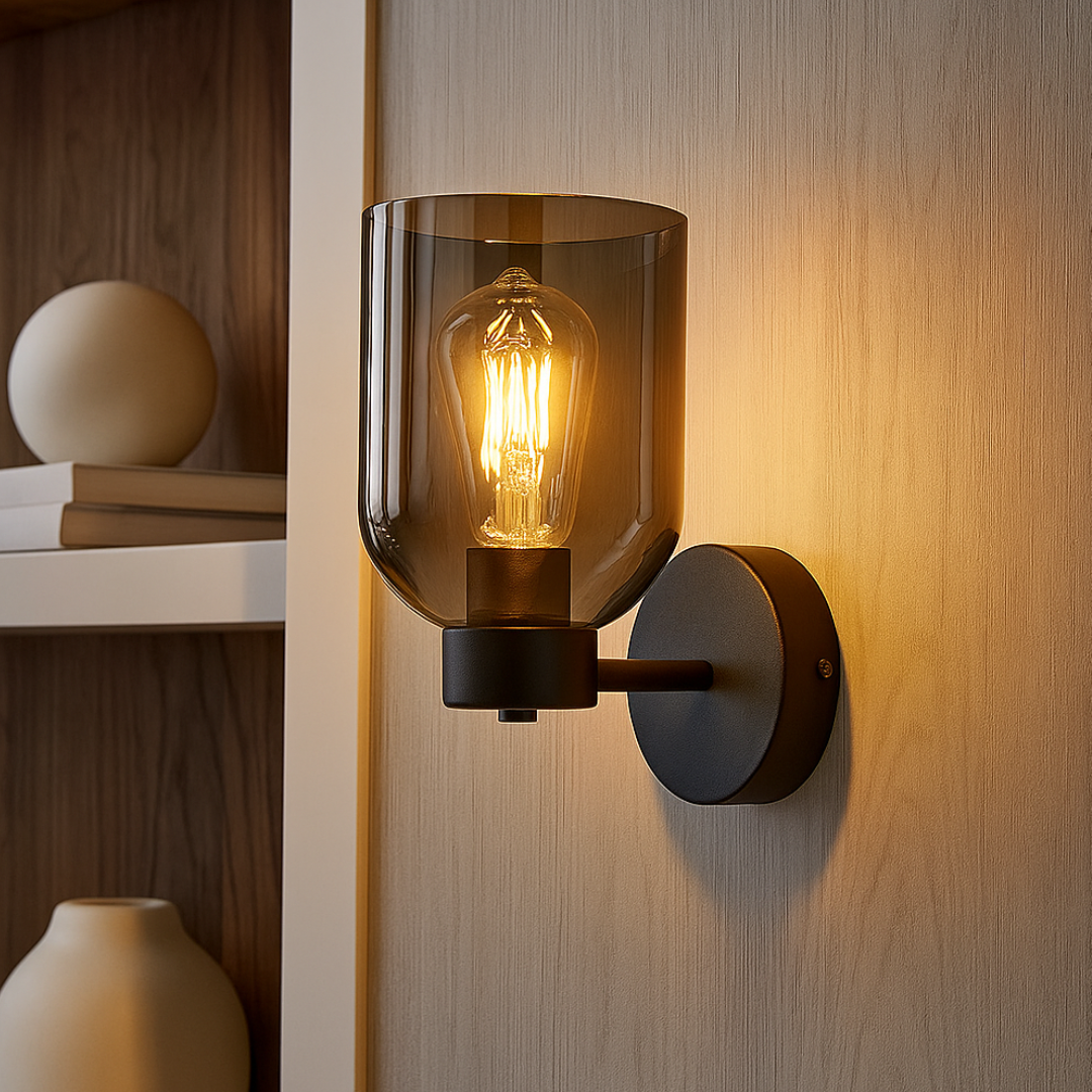 Aplica Perete 1xE27 Smokey BR-BV01-00043 NEAGRA / APLICA PERETE / MINIMALIST DESIGN Wall Light Fixtures