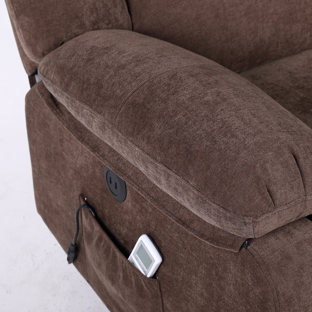 Fotoliu cu Masaj și Încălzire Recliner Electric Maro FOTOLIU CU MASAJ/RECLINER/INCALZIRE / Brown Chairs