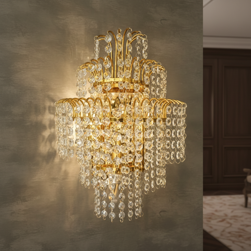 Aplica Perete 3xE14 Cristal KRYNA Gold