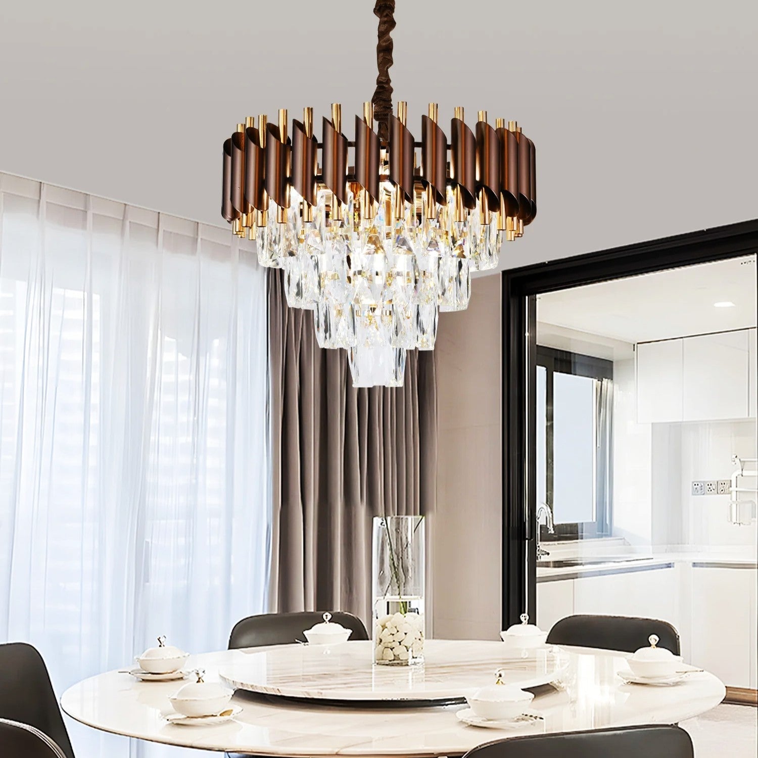 Candelabru Cristal BROWN PANTHER 400mm MARO / CRISTAL / 40CM Chandeliers Crystal