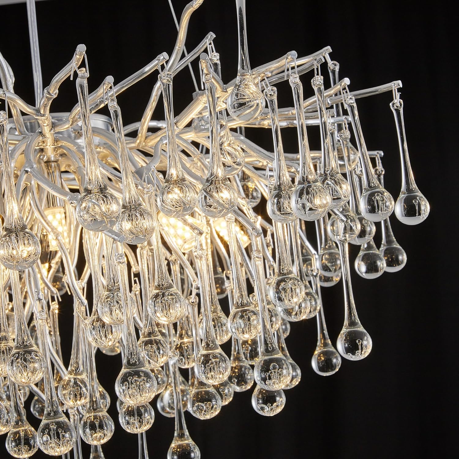 Candelabru Cristal LUXURY Silver Tears 60CM ARGINTIE / 60CM / LUXURY Chandeliers Crystal