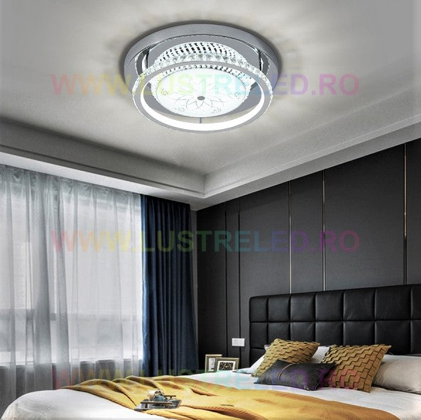 Lustra Led 60W Royal Rigs Silver Echivalent 300W Lighting Fixtures