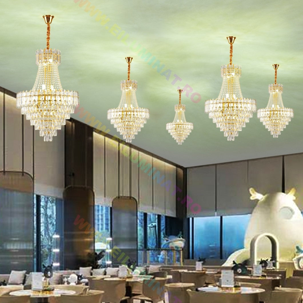 Candelabru Cristal Auriu Doha Chandeliers Crystal