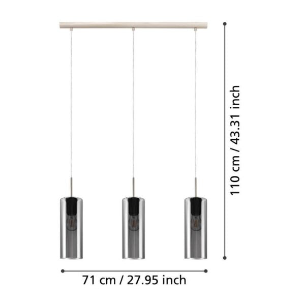 Lustra Suspendata SELVINO Silver 110CM ARGINTIE / SUSPENDATE / 110CM Chandeliers