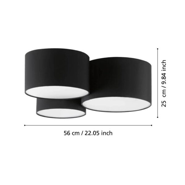 Lustra Mini PASTORE 2 Black 61CM Eglo NEAGRA / 61CM Lighting Fixtures