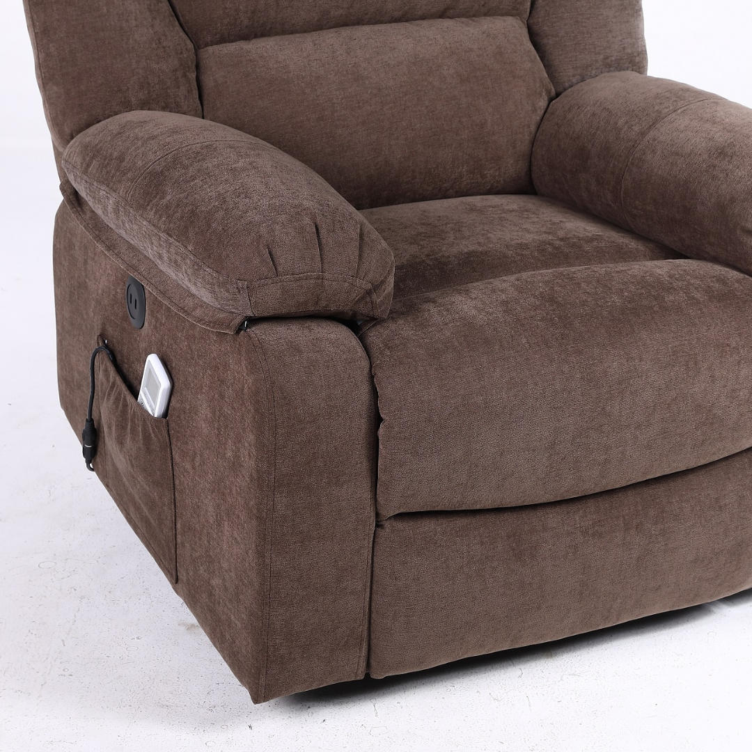 Fotoliu cu Masaj și Încălzire Recliner Electric Maro FOTOLIU CU MASAJ/RECLINER/INCALZIRE / Brown Chairs