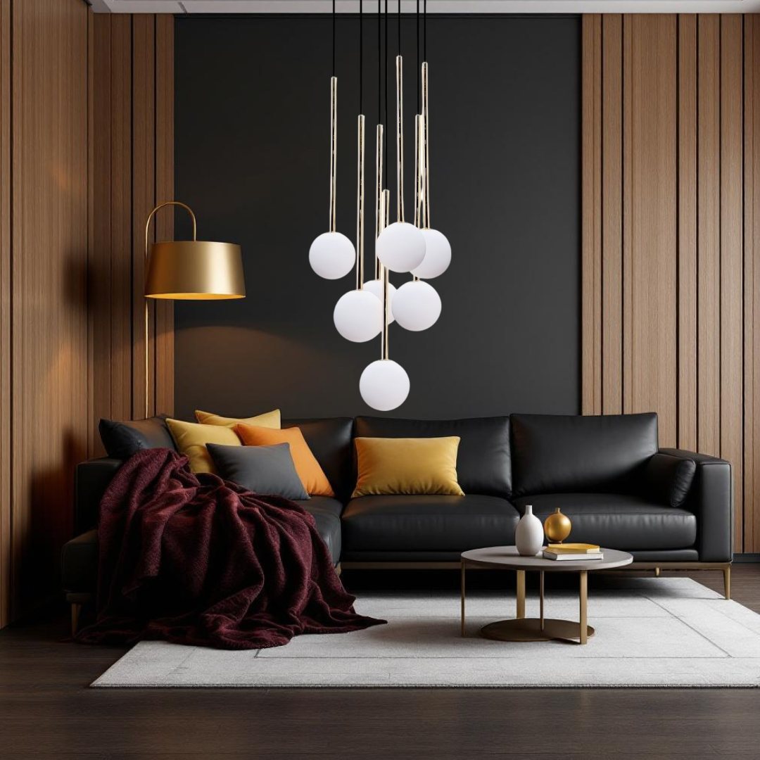 Lustra Abajur 7xG9 Black Nuvon NEAGRA / ABAJUR Chandeliers