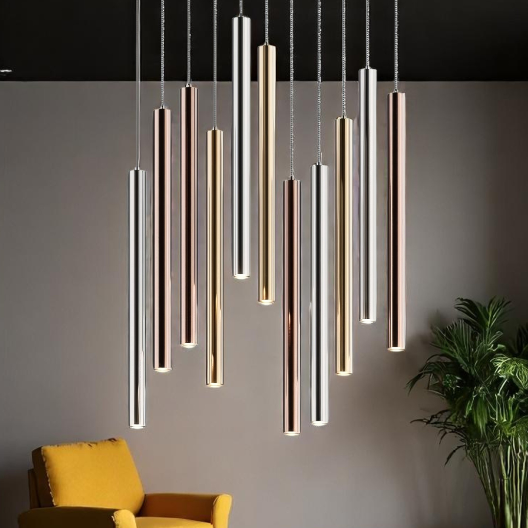 Lustra LED Chrome/Gold/Copper 11x5W 3000K CHROME / SUSPENDATE Lighting Fixtures