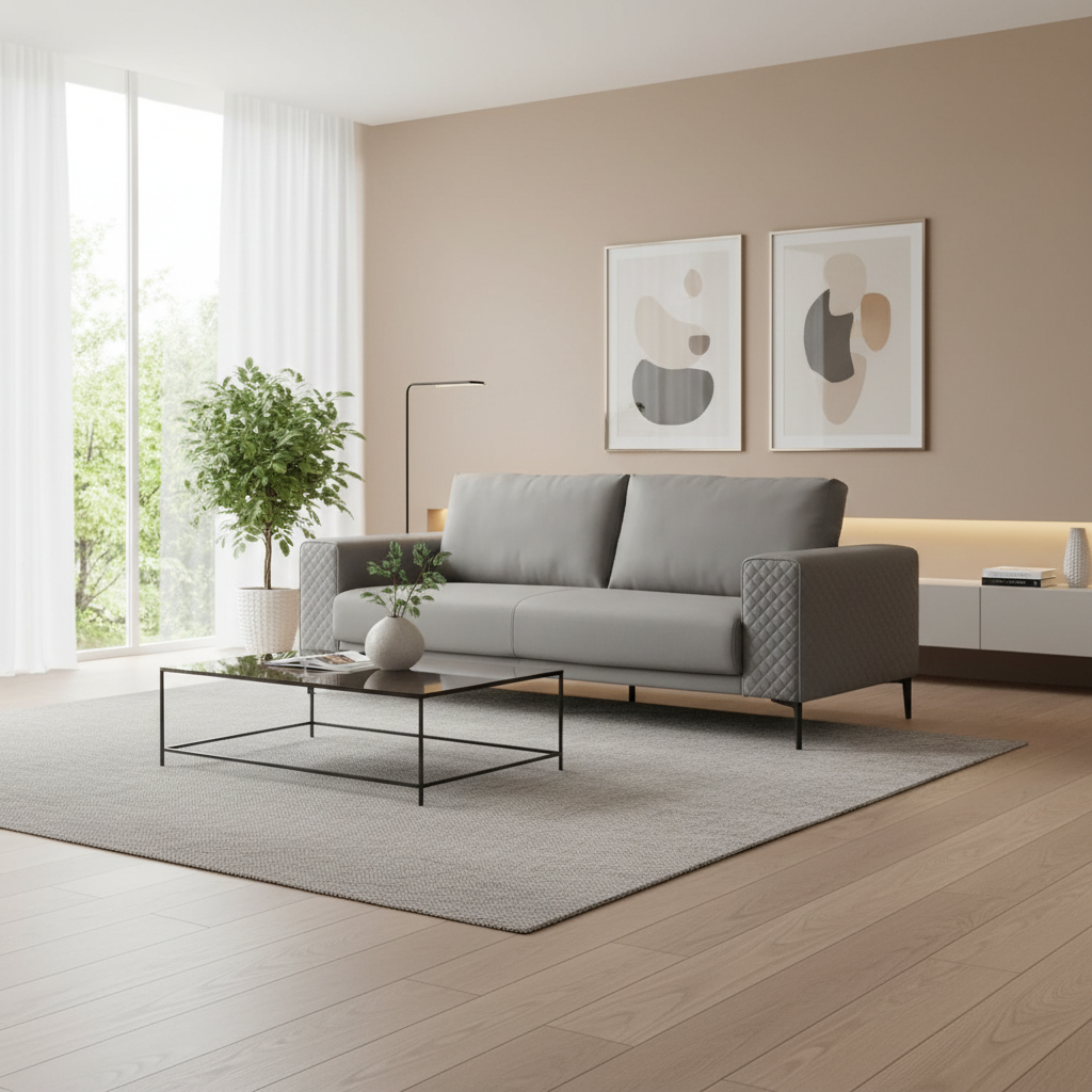 Canapea Moderna Silvano Prime 220x91cm GRI