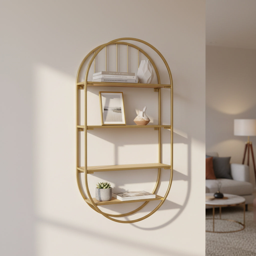 Raft Decorativ Suspendat Brass Armonia Golden 102CM