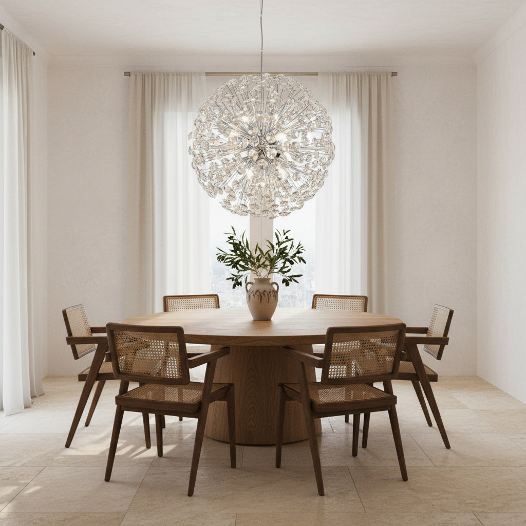 Lustra Suspendata Crystal Dandelion Silver 50CM