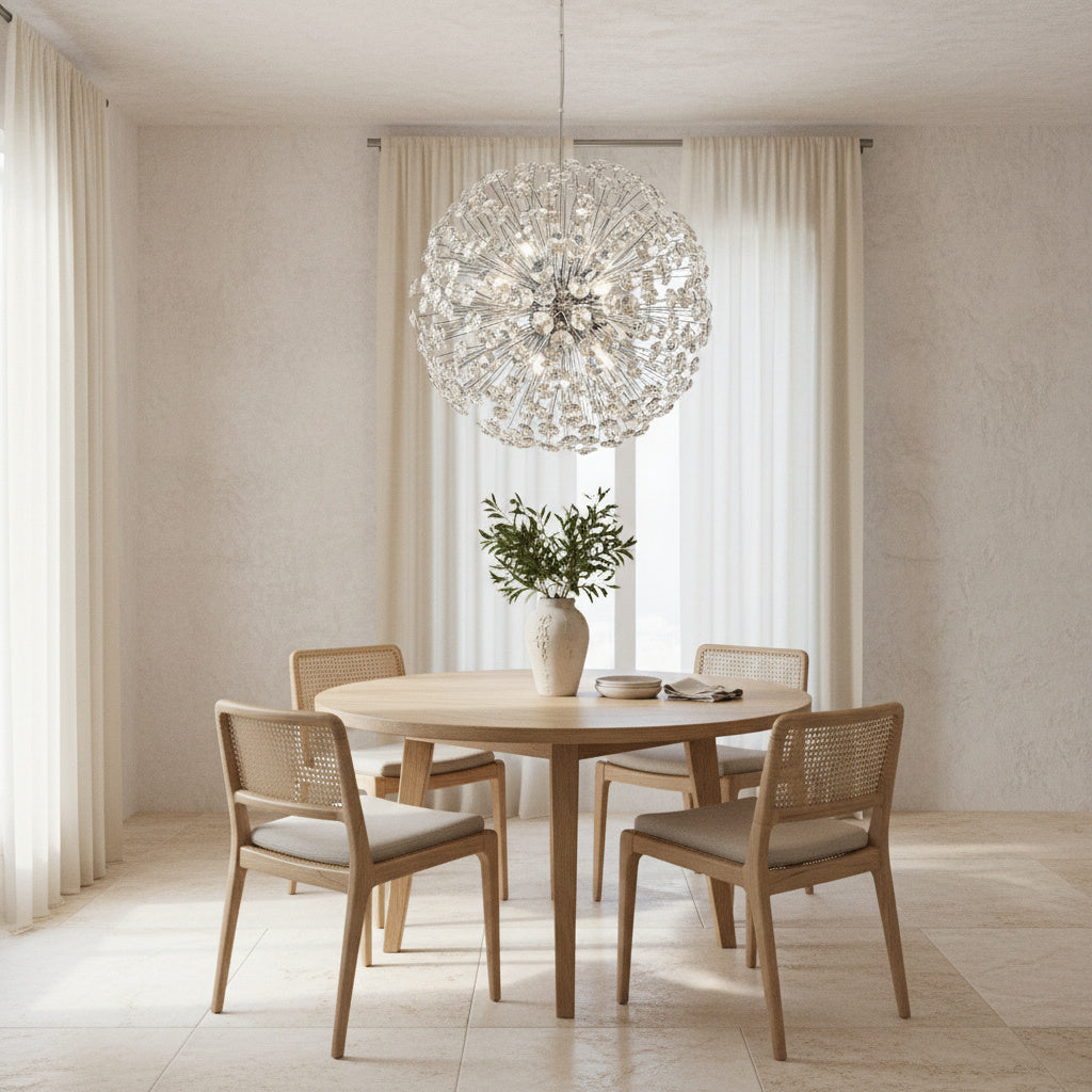 Lustra Suspendata Crystal Dandelion Silver 50CM