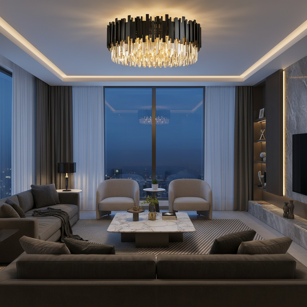 Candelabru Cristal Aplicat Black Widow Luxury 50CM