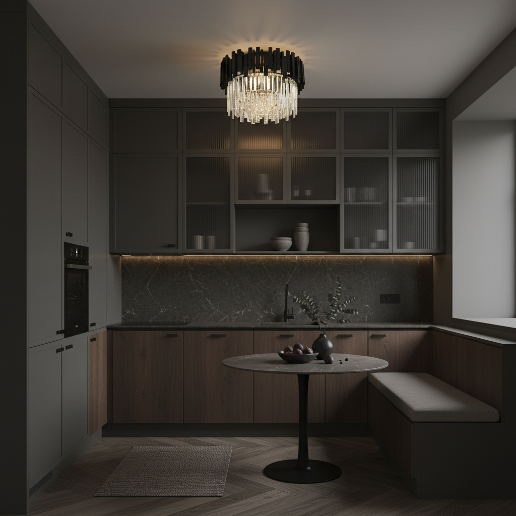 Candelabru Cristal Aplicat Black Widow Luxury 30CM