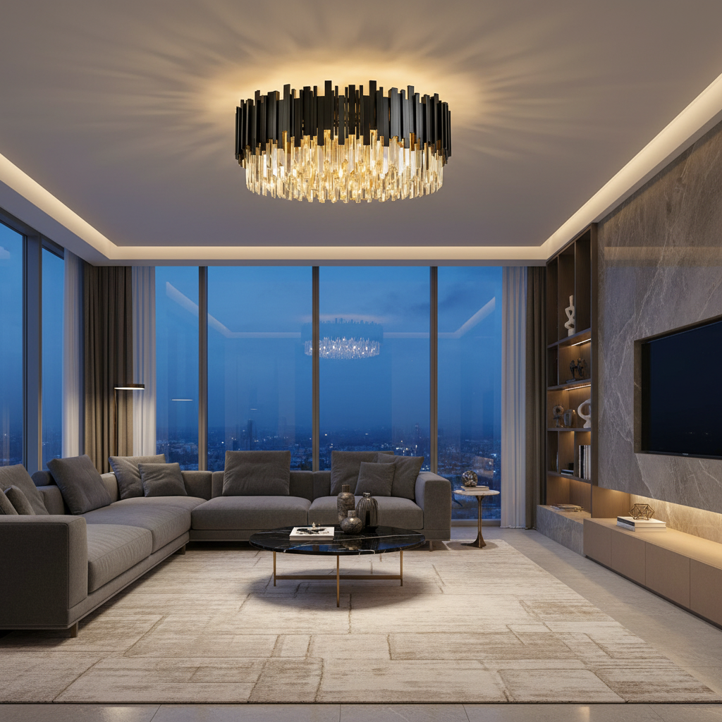 Candelabru Cristal Aplicat Black Widow Luxury 50CM