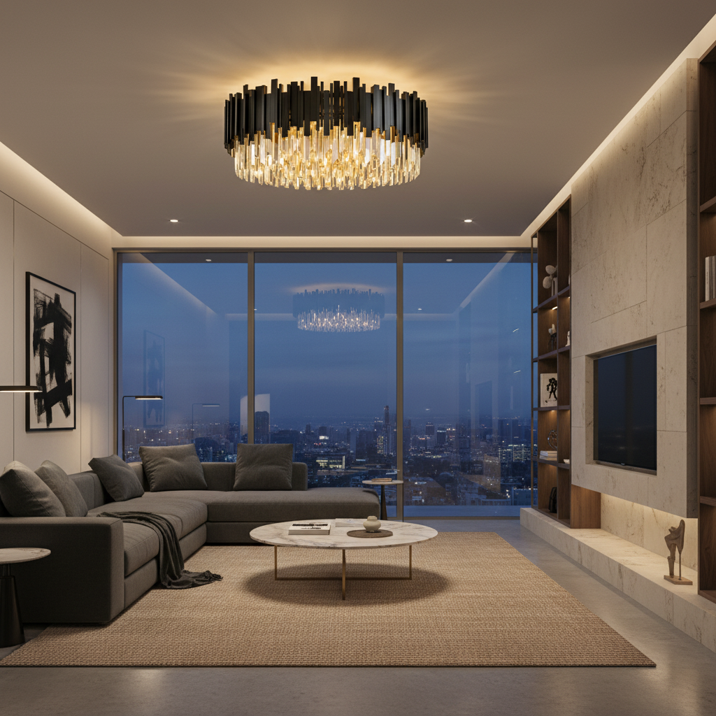 Candelabru Cristal Aplicat Black Widow Luxury 50CM