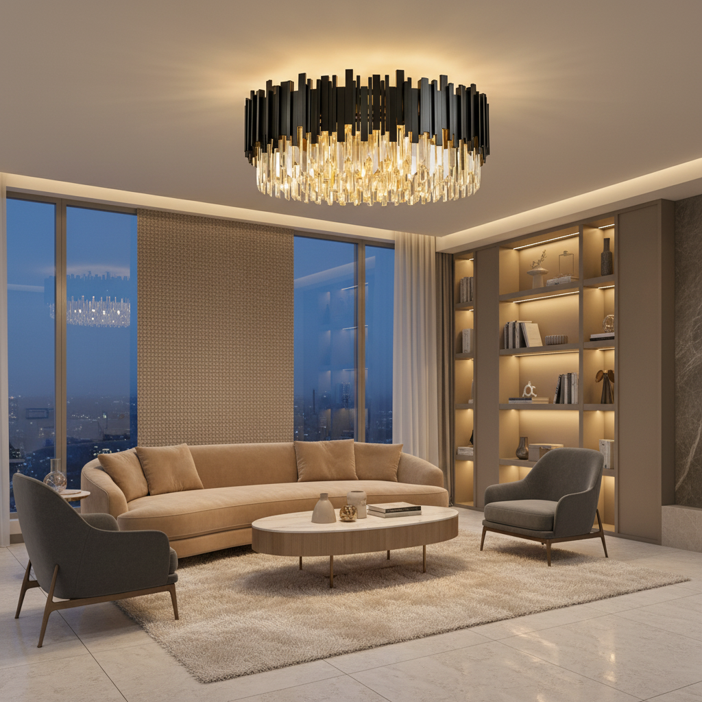 Candelabru Cristal Aplicat Black Widow Luxury 60CM