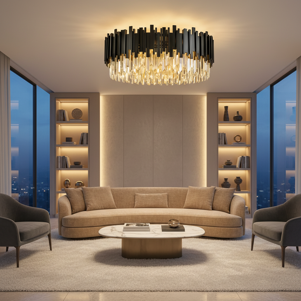 Candelabru Cristal Aplicat Black Widow Luxury 60CM