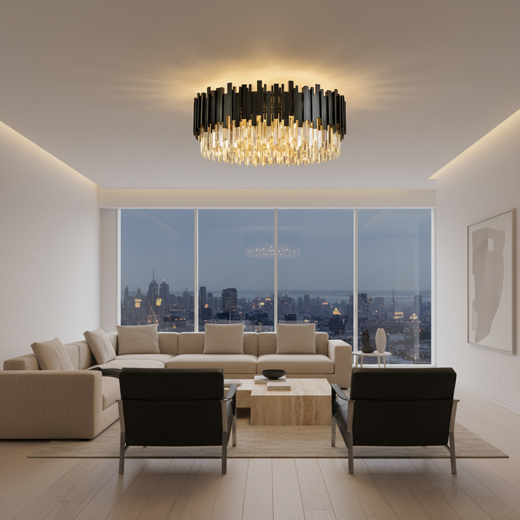 Candelabru Cristal Aplicat Black Widow Luxury 80CM