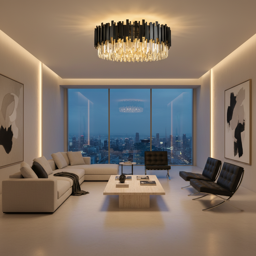 Candelabru Cristal Aplicat Black Widow Luxury 80CM