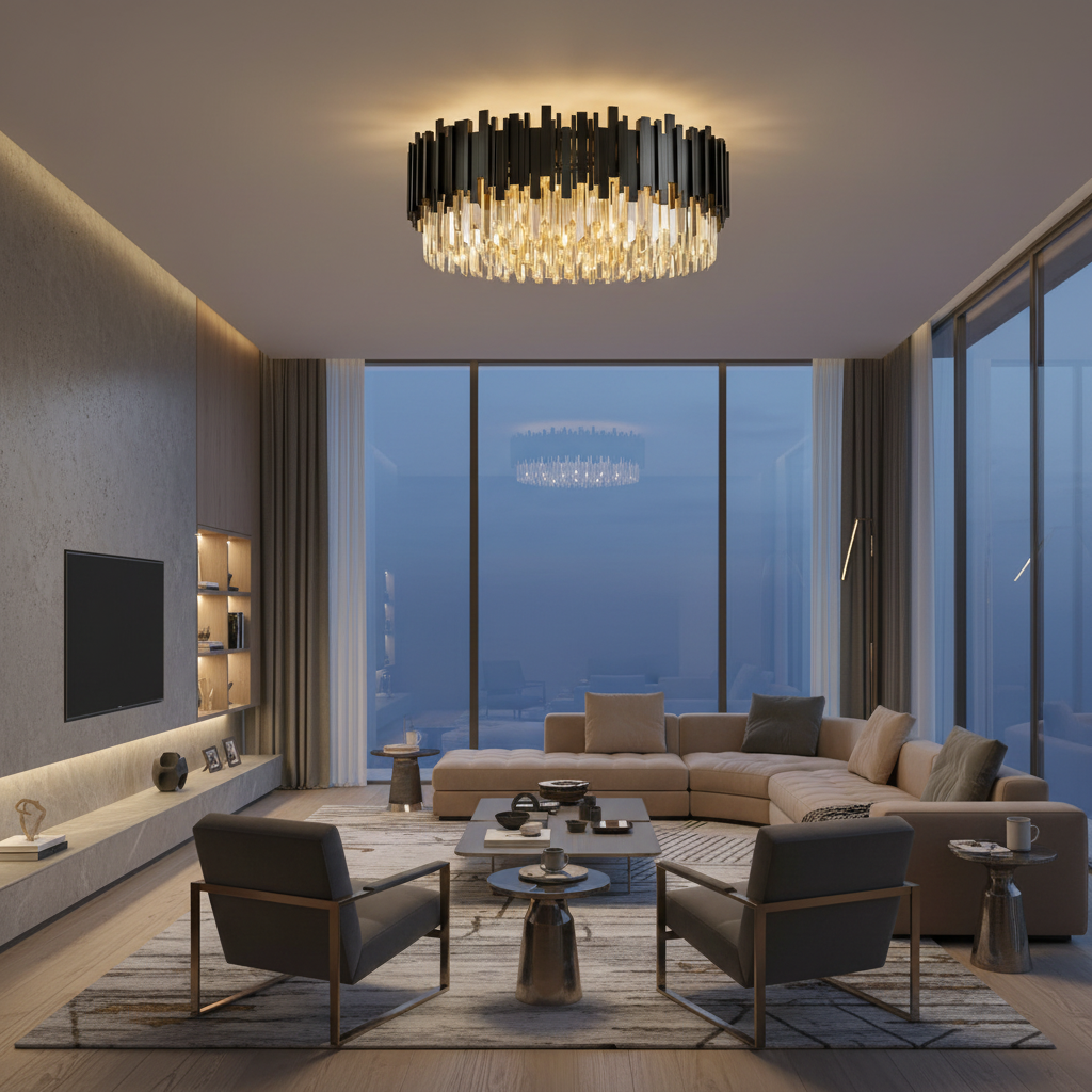 Candelabru Cristal Aplicat Black Widow Luxury 80CM