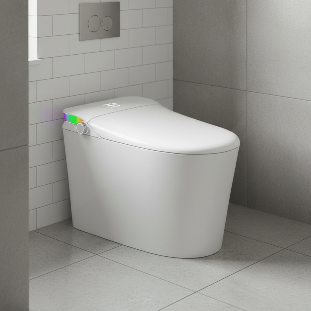 Vas WC Smart | Bluetooth | Sterilizare UV | Iluminare Ambientală | Spălare Automată cu Senzor