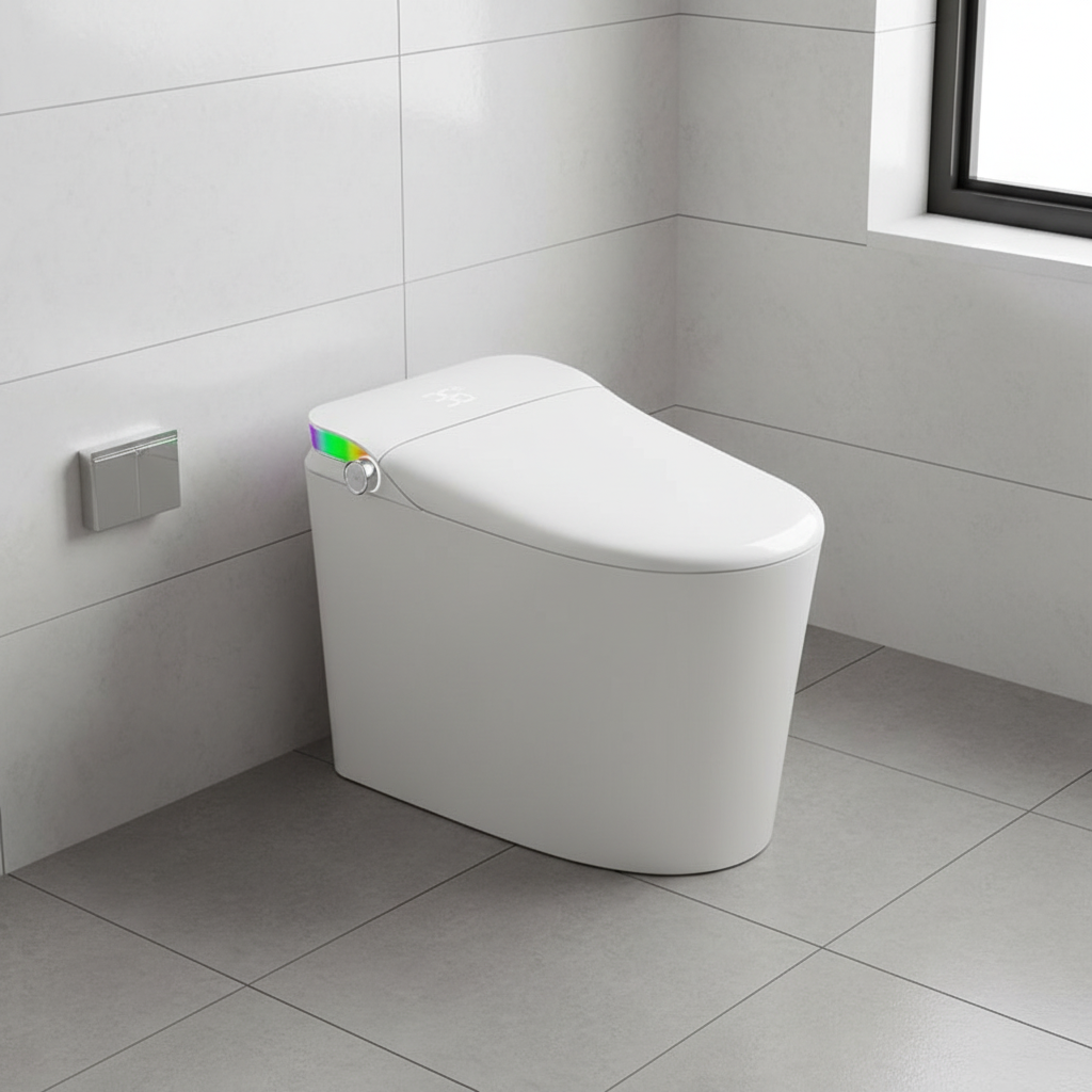 Vas WC Smart | Bluetooth | Sterilizare UV | Iluminare Ambientală | Spălare Automată cu Senzor