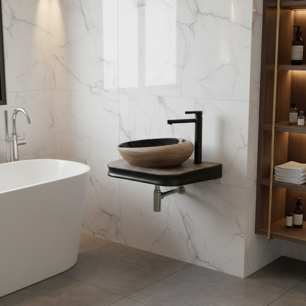 Lavoar + Blat Premium Line Wood 65.5X37CM