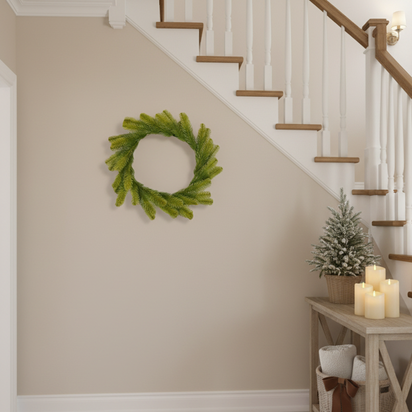 Coronita Artificiala De Craciun Alpin Light Green Ø40CM