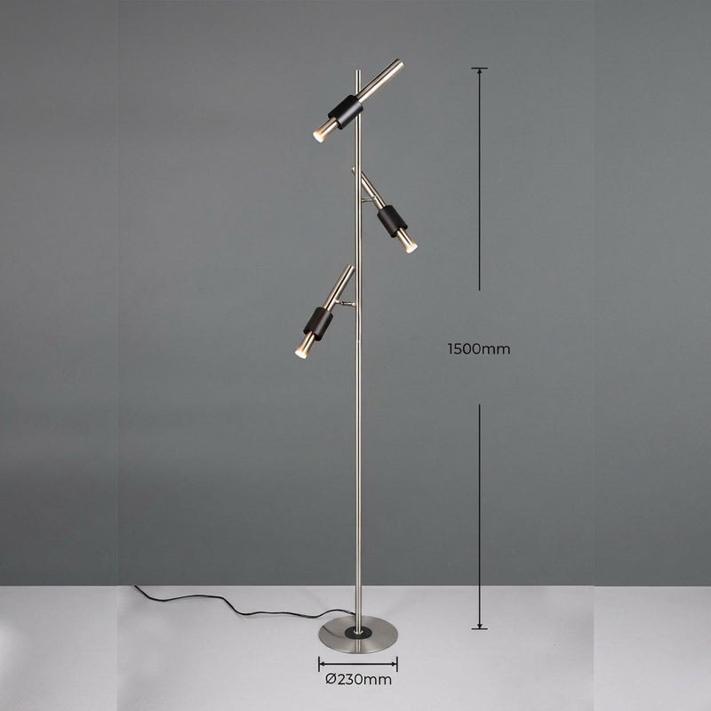 Lampadar LED Premium IKARIS Black & Silver 150CM